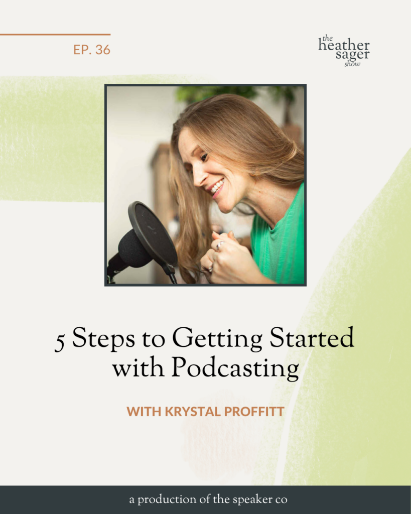 Episode 36 The Heather Sager 5 Steps to Getting Started with Podcasting with Krystal Proffitt